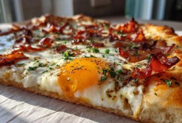 Breakfast Pizza with Bacon & Egg
