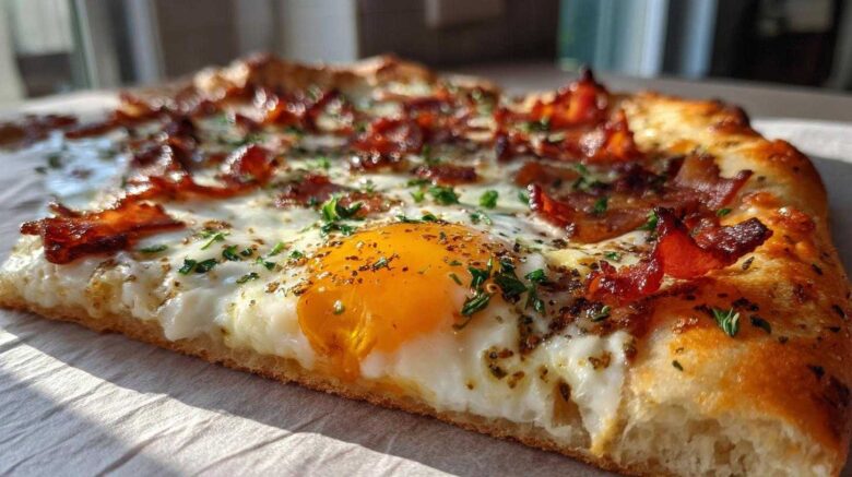 Breakfast Pizza with Bacon & Egg