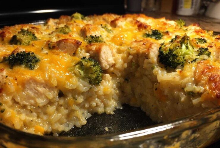 Cheesy Chicken Broccoli Rice Casserole