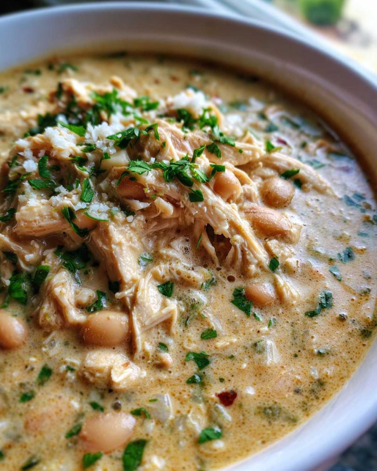 Creamy White Chicken Chili - detail 2