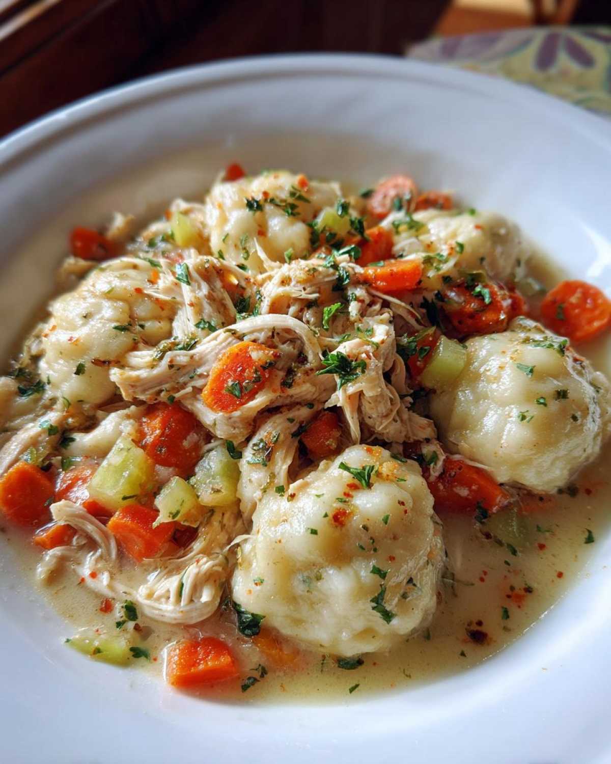 Crockpot Chicken and Dumplings - detail 3