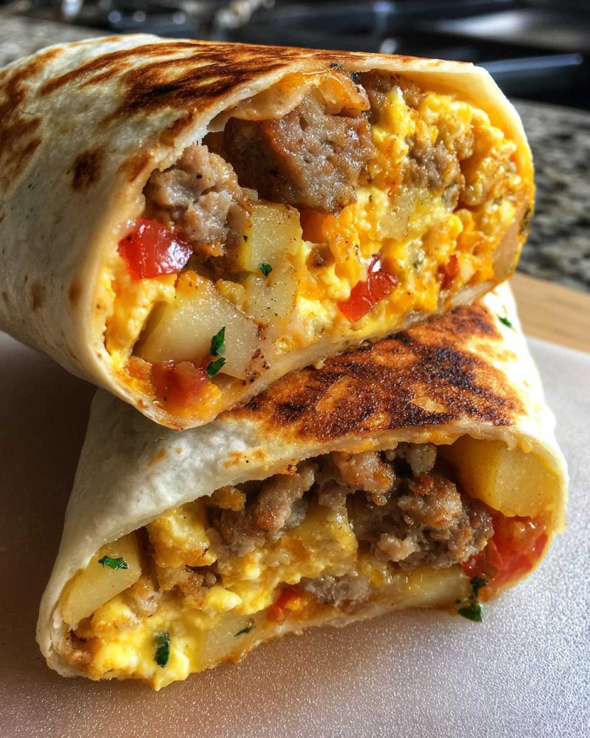 Freezer Breakfast Burritos - detail 2