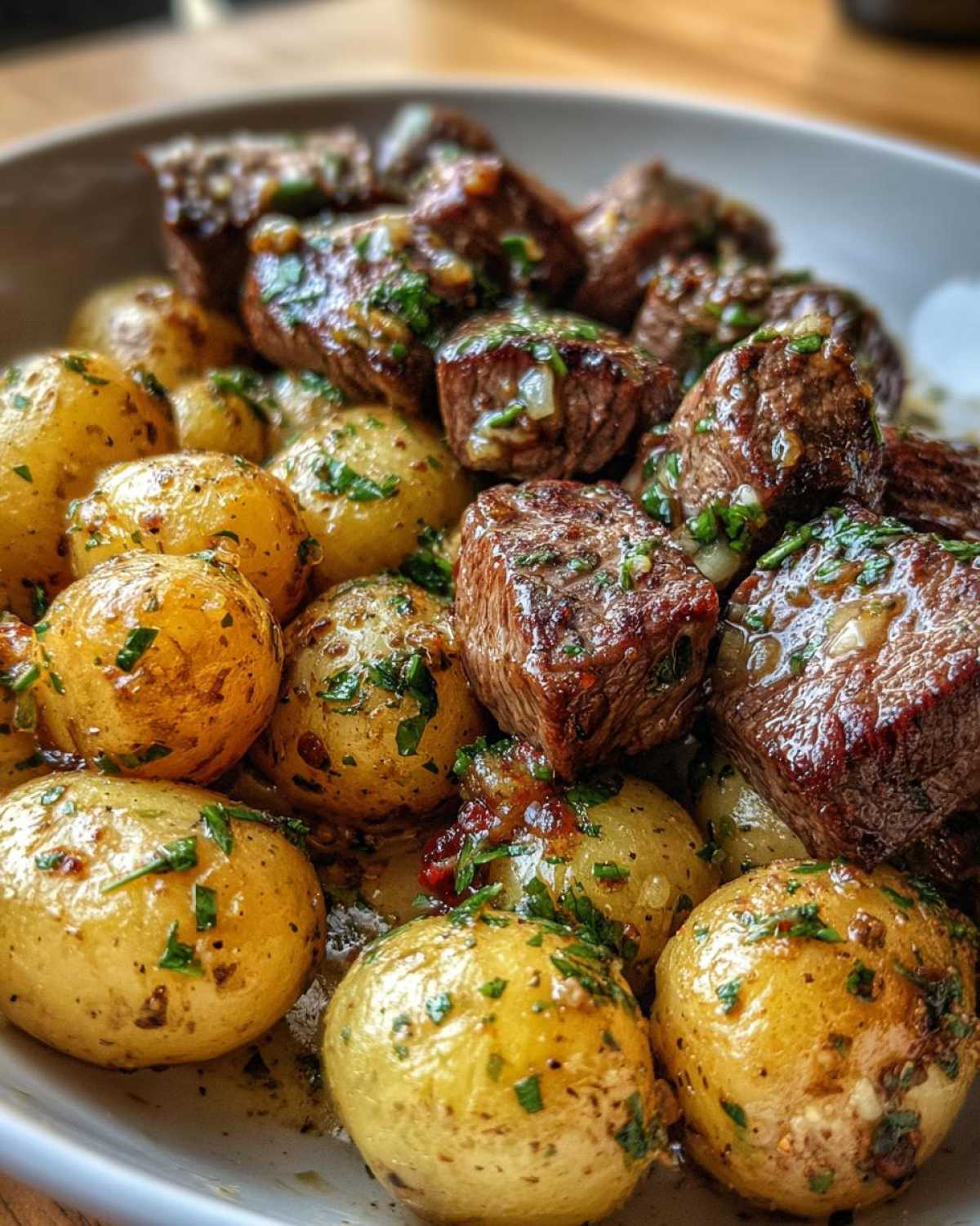 Garlic Butter Steak Bites & Potatoes - detail 1