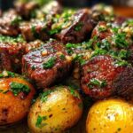 Garlic Butter Steak Bites & Potatoes