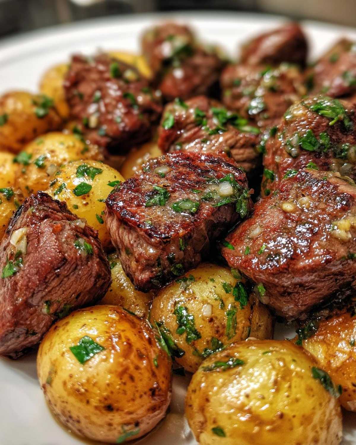 Garlic Butter Steak Bites & Potatoes - detail 3
