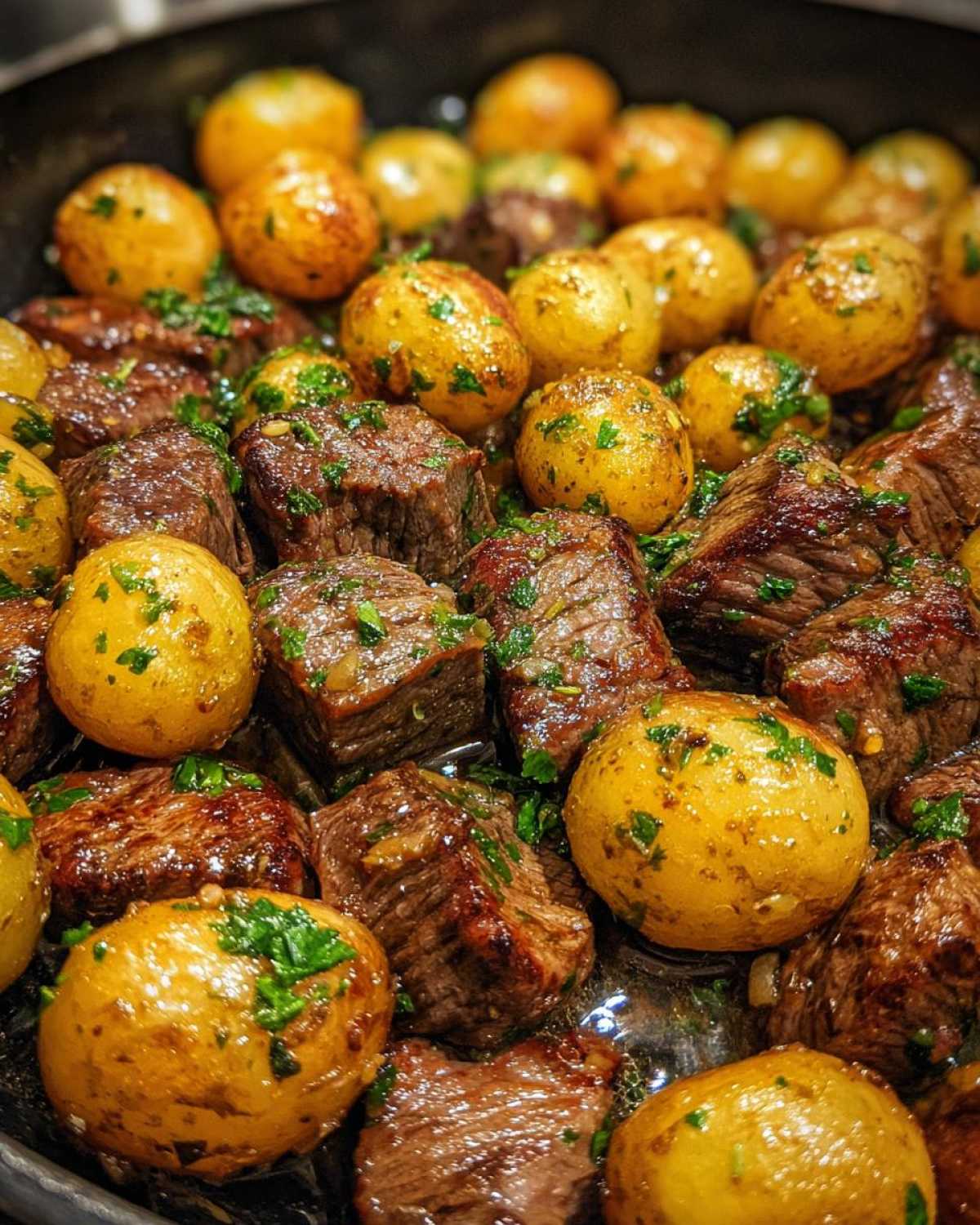Garlic Butter Steak Bites & Potatoes - detail 4