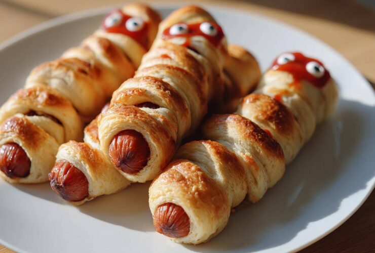 Halloween Mummy Hot Dogs