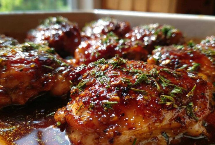 Honey Garlic Glazed Chicken Thighs