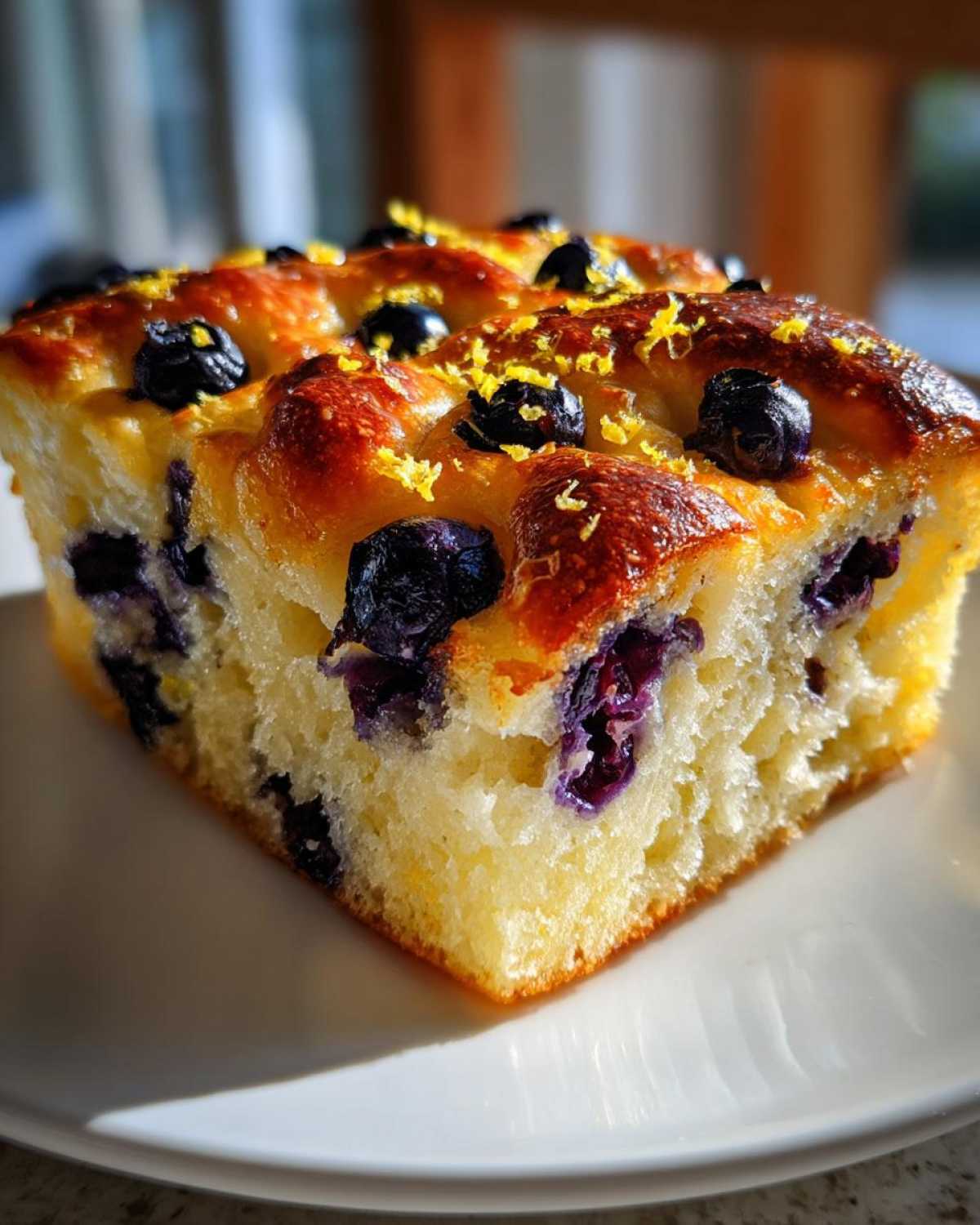 Lemon Blueberry Focaccia - detail 1