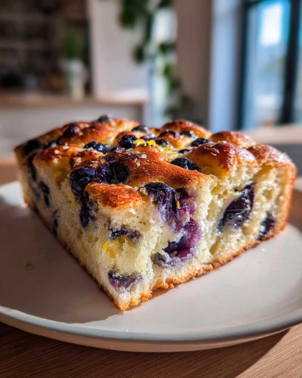 Lemon Blueberry Focaccia - detail 2