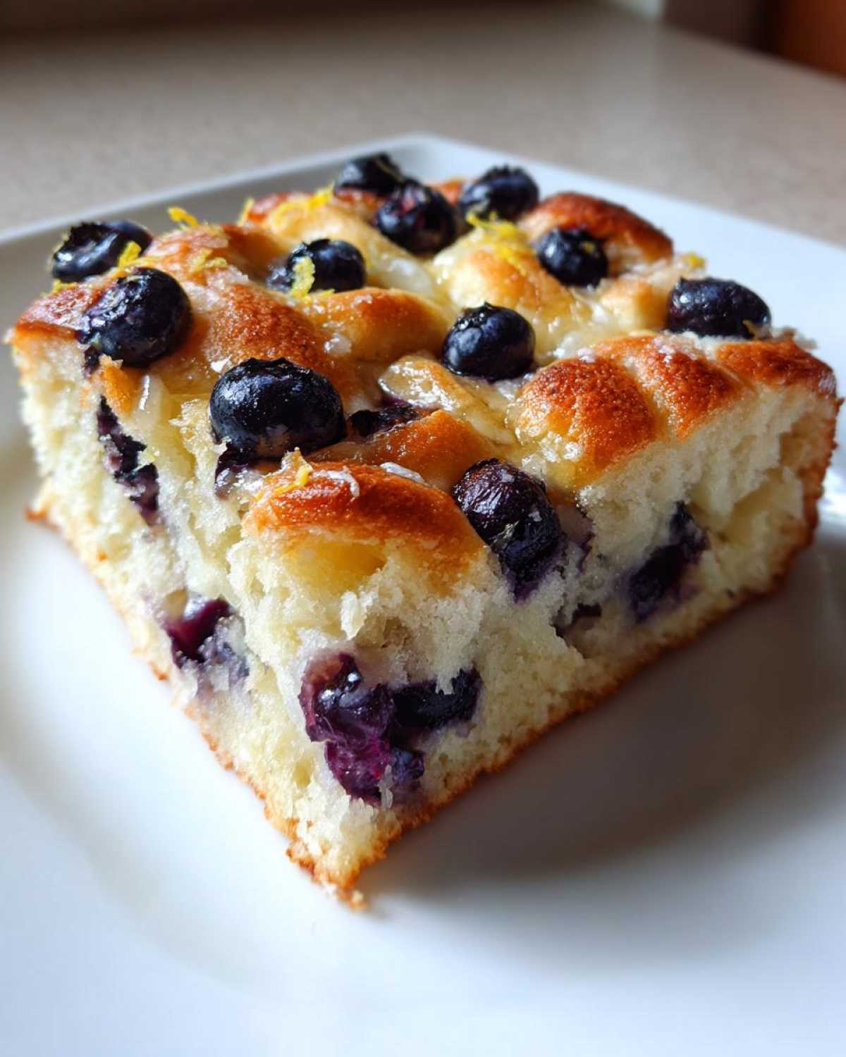 Lemon Blueberry Focaccia - detail 4