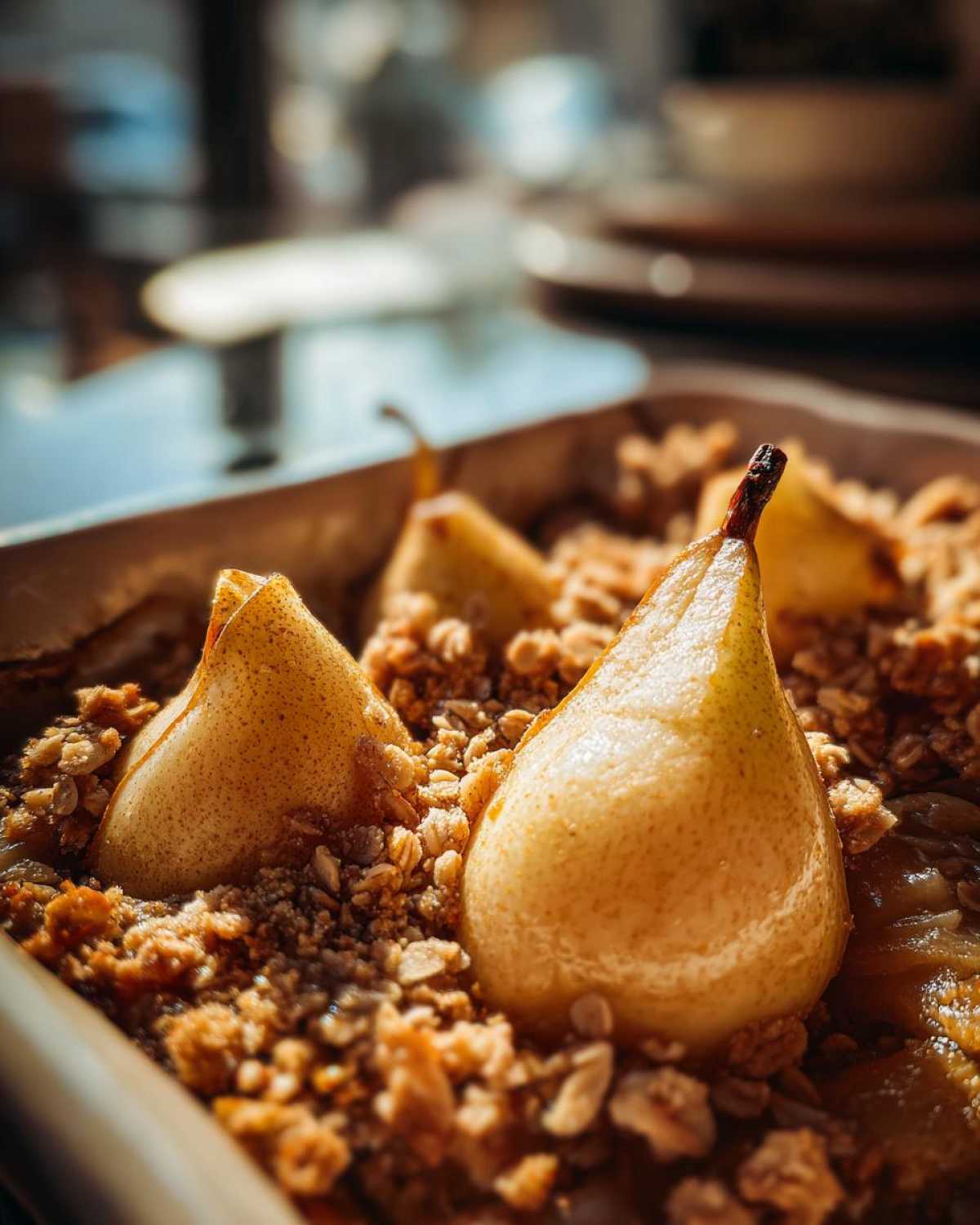 Maple Pear Crisp - detail 3