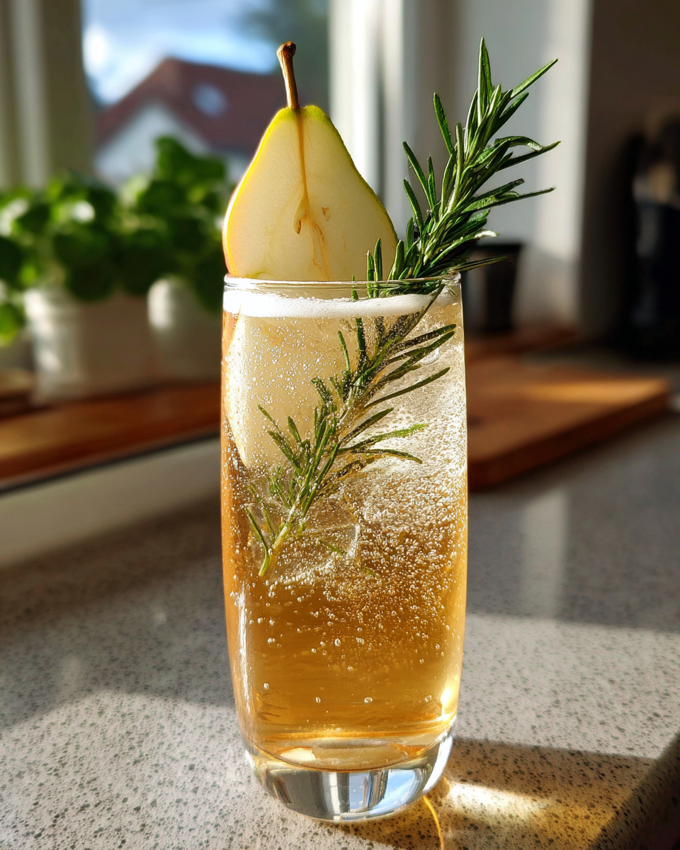 Pear Ginger Fizz Cocktail - detail 2