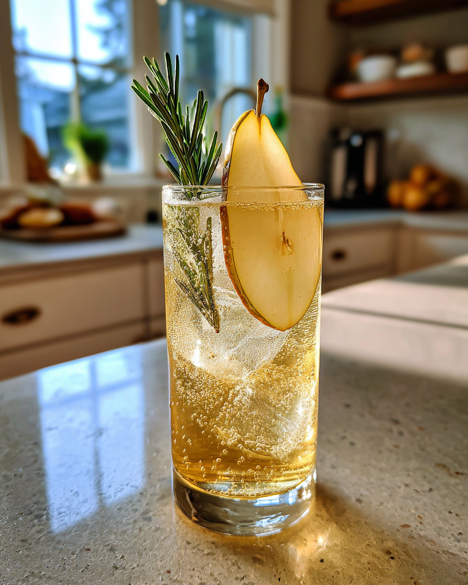 Pear Ginger Fizz Cocktail - detail 4