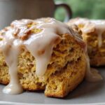 Pumpkin Scones with Spiced Glaze