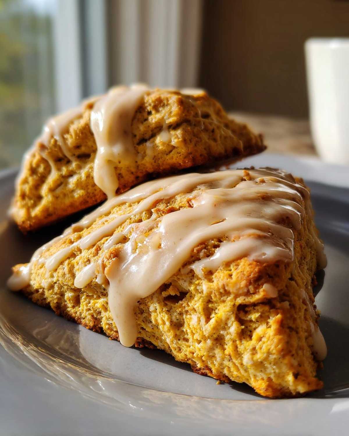 Pumpkin Scones with Spiced Glaze - detail 2