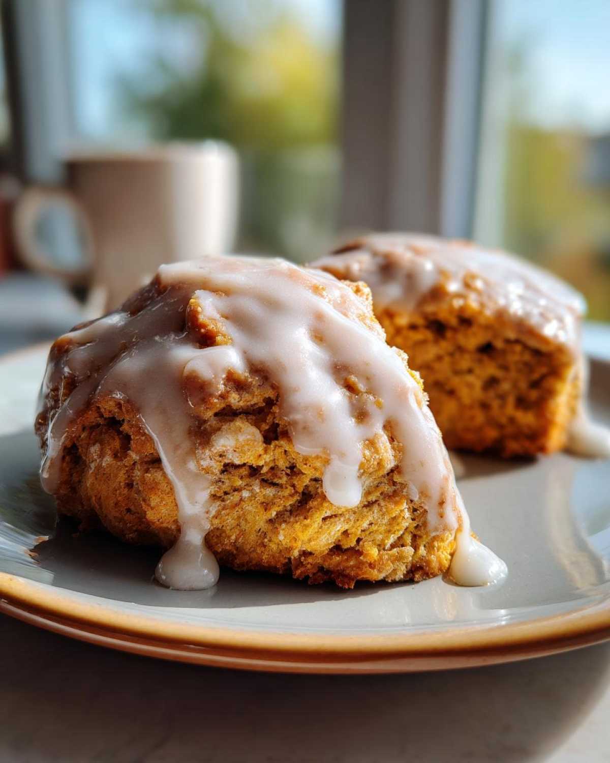 Pumpkin Scones with Spiced Glaze - detail 4