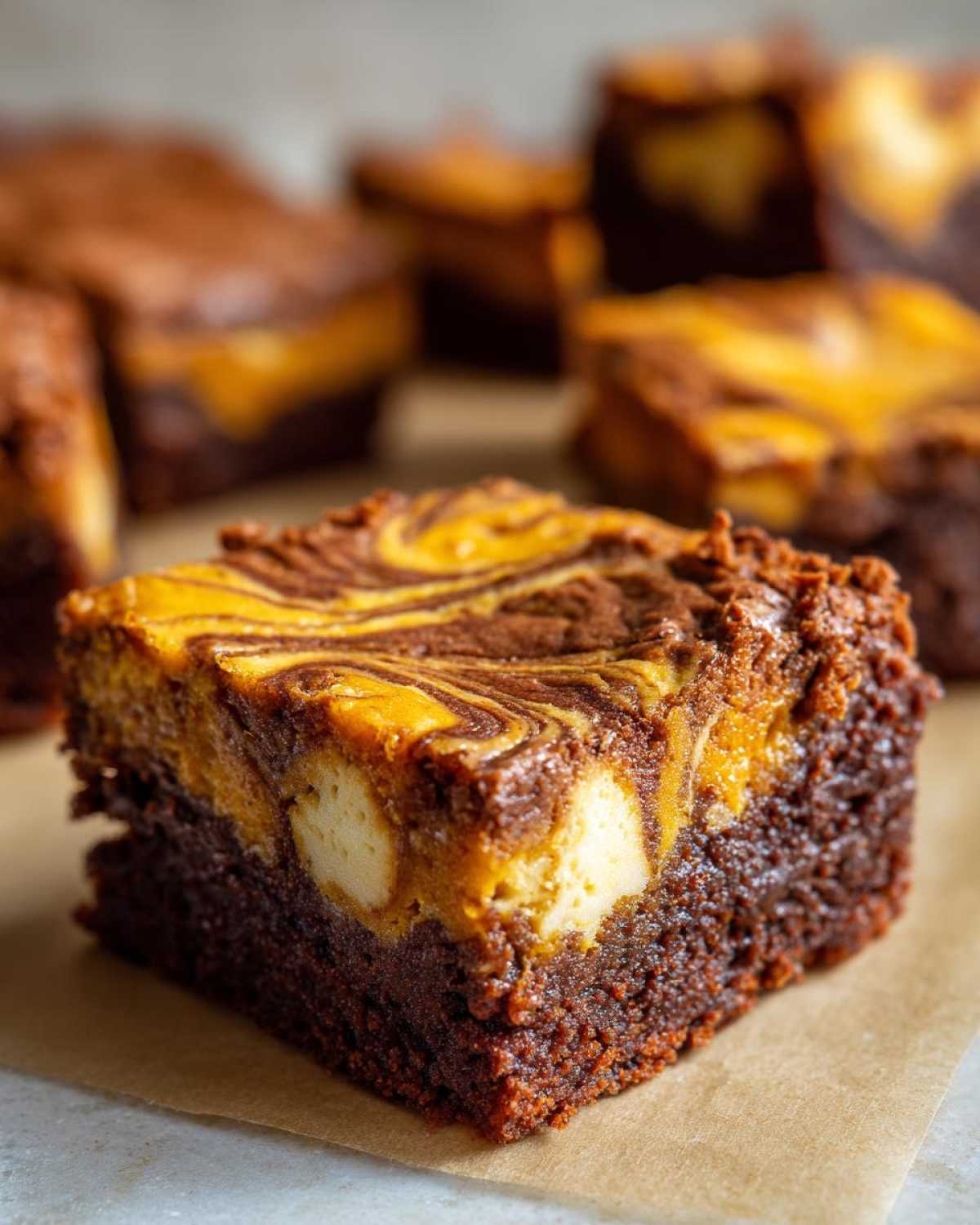 Pumpkin Swirl Brownies - detail 2