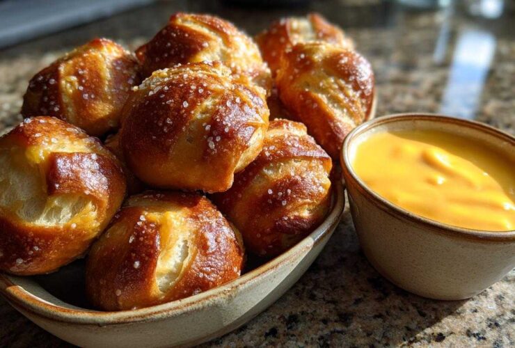 Soft Pretzel Bites with Beer Cheese