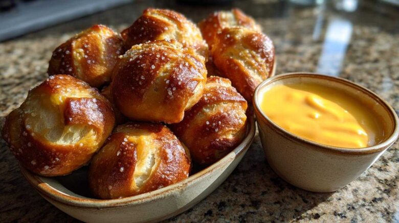 Soft Pretzel Bites with Beer Cheese