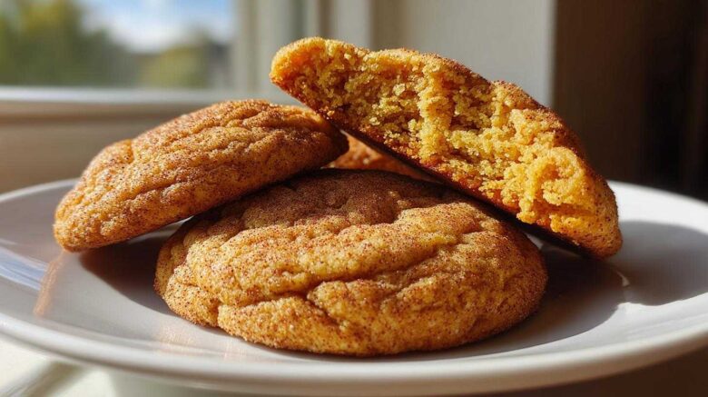 Soft Pumpkin Snickerdoodle Cookies