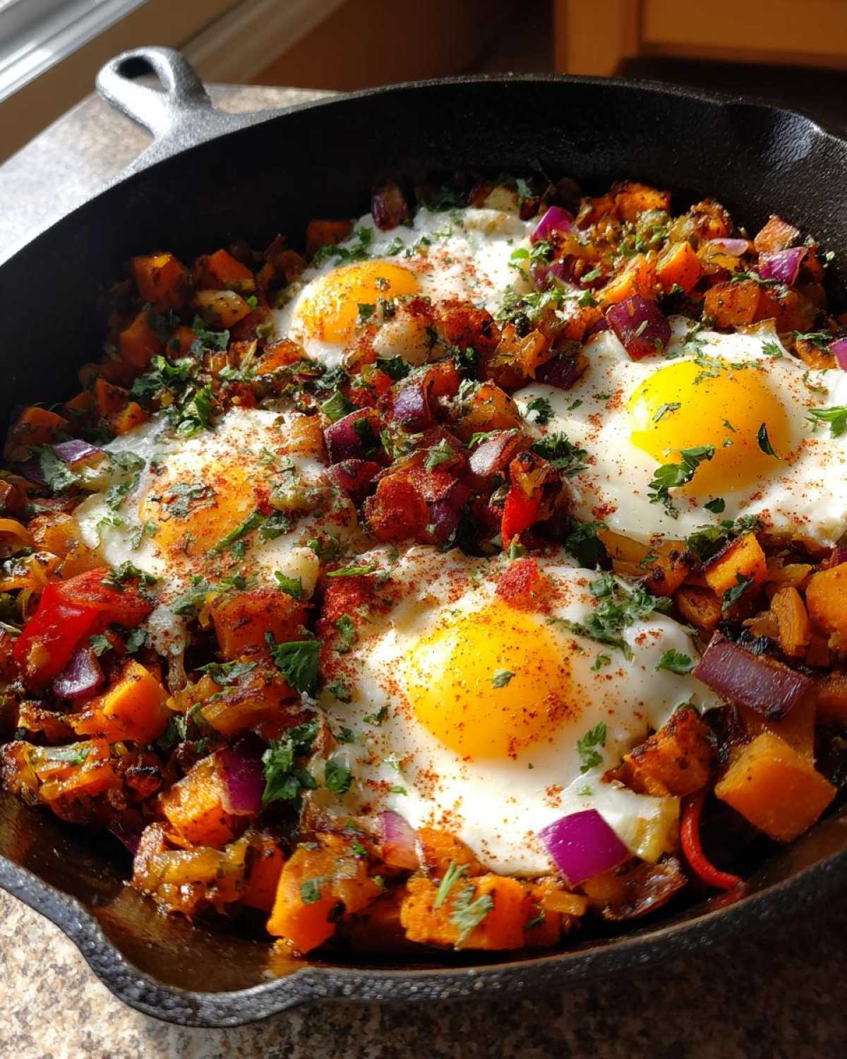 Sweet Potato Hash with Eggs - detail 1