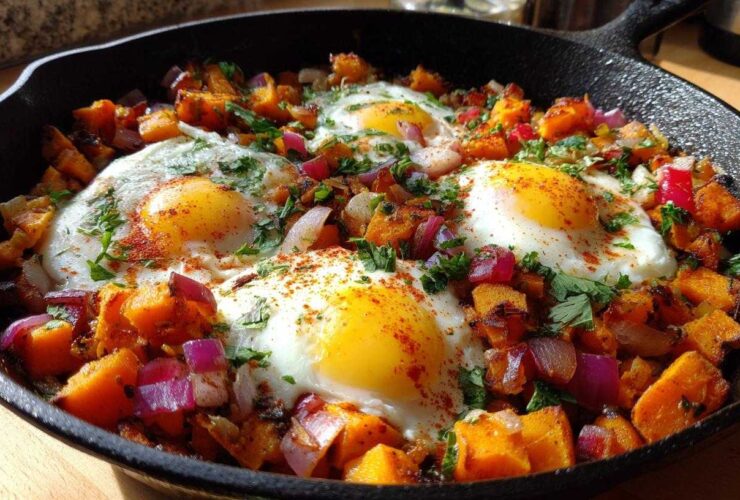 Sweet Potato Hash with Eggs