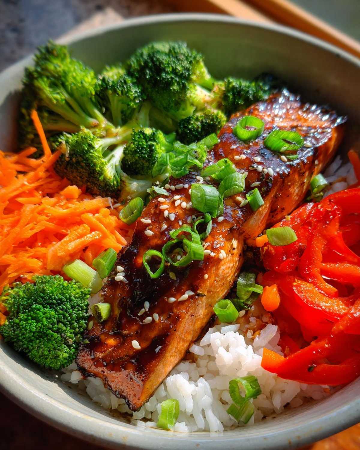 Teriyaki Salmon Bowls - detail 1