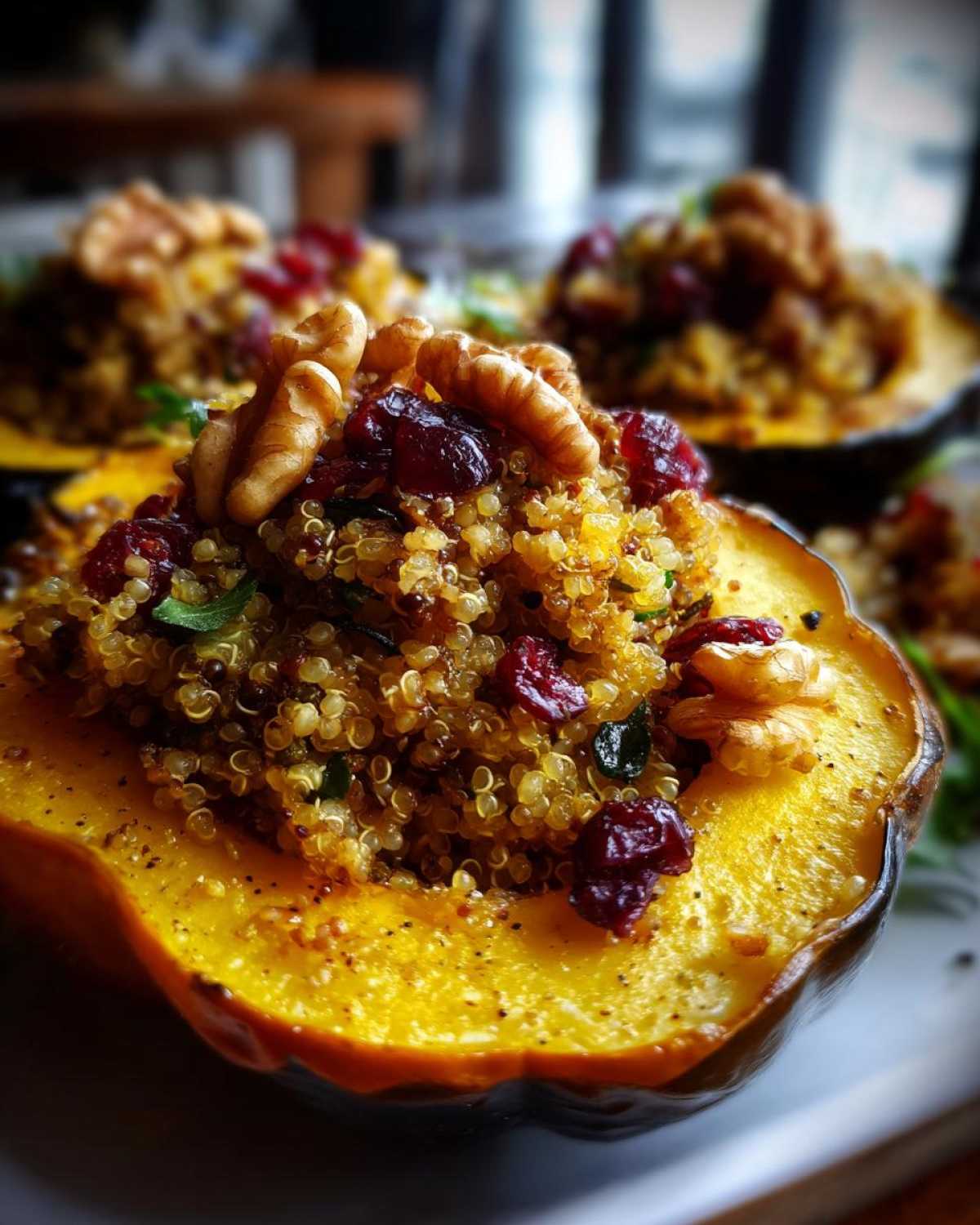 Vegetarian Stuffed Acorn Squash - detail 3