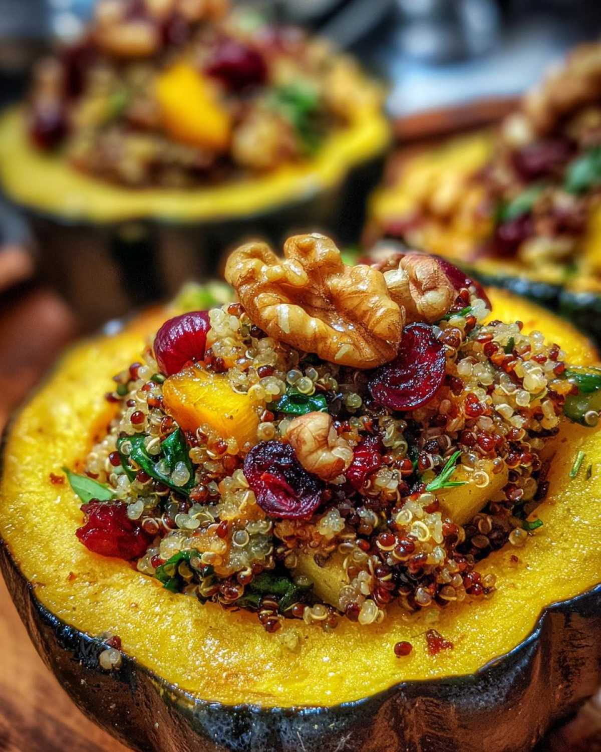 Vegetarian Stuffed Acorn Squash - detail 4